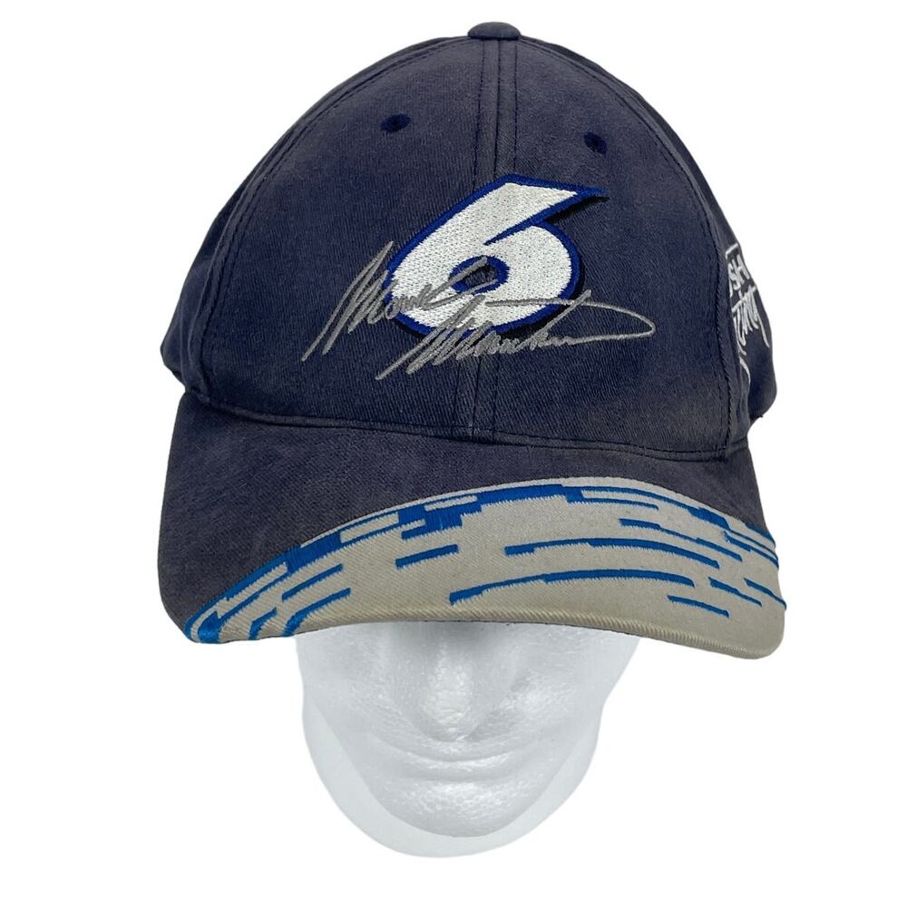 Mark Martin #6 Hat One Size Adjustable Blue Signature NASCAR Racing